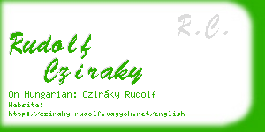 rudolf cziraky business card