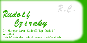 rudolf cziraky business card